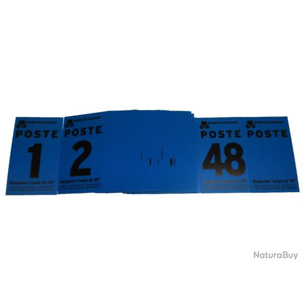 Num�ro de poste bleu de 1 � 48 + 3 vierges