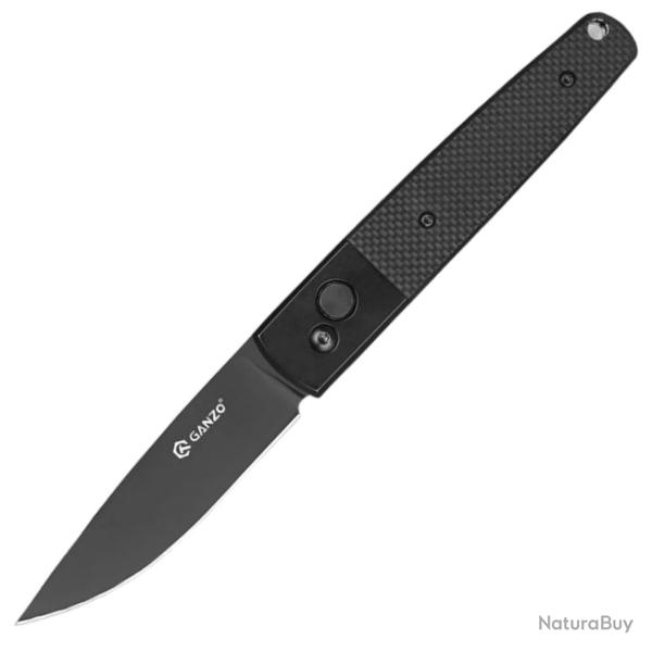 Ganzo G721B couteau automatique lame noire