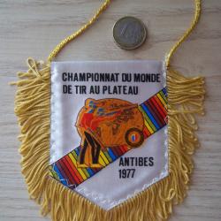 fanion collection championnat du monde Tir au plateau Antibes 1977