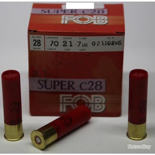 CARTOUCHE FOB PASSION SUPER PLOMB DE 7.5 CAL. 28 X25