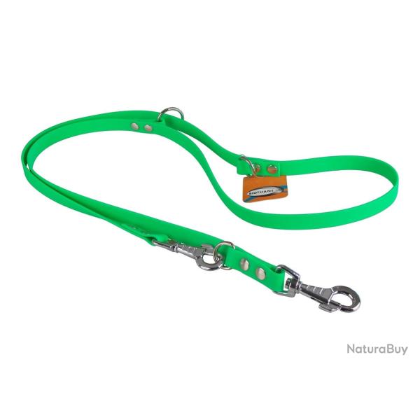 Laisse R�glable BIOTHANE 19mm Vert fluo 19 mm 2,40 m
