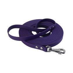 Longe BIOTHANE BETA plate 19 mm Violet 5 m AVEC poign&eacute;e