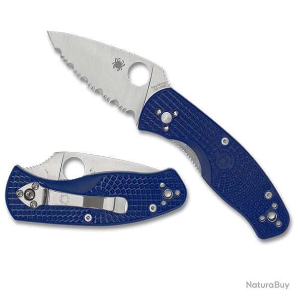 C136SBL couteau pliant dent� Spyderco Persistence Lightweight bleu