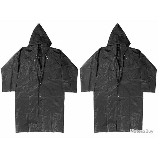 Manteaux de pluie � capuche - taille universelle x2