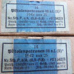 BOITE  pleine 16+1  9mm para 9x19 seconde guerre Allemagne Allemand neutra aux 1942 ww2 P08 P38 MP40