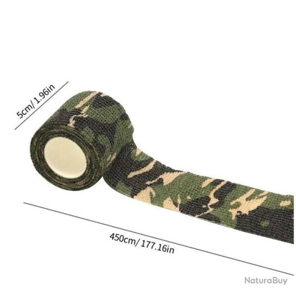 Ruban adh�sif repositionnable camo militaire jungle