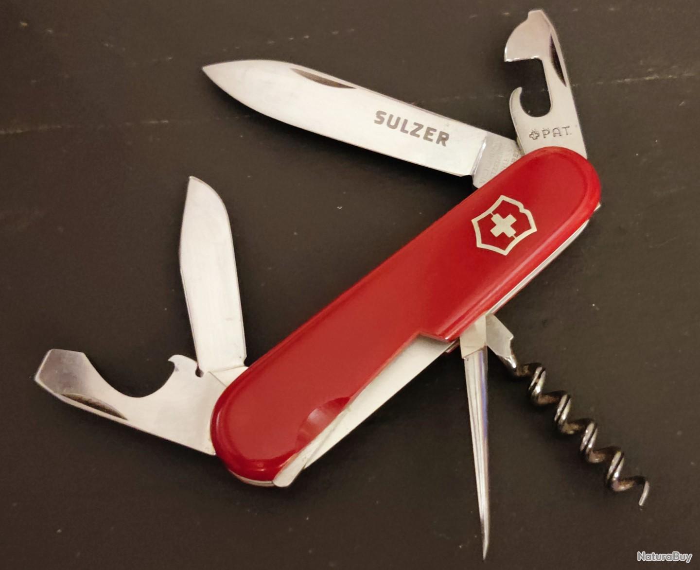 Couteau Suisse Victorinox Rouge – 9 Fonctions – Occasion