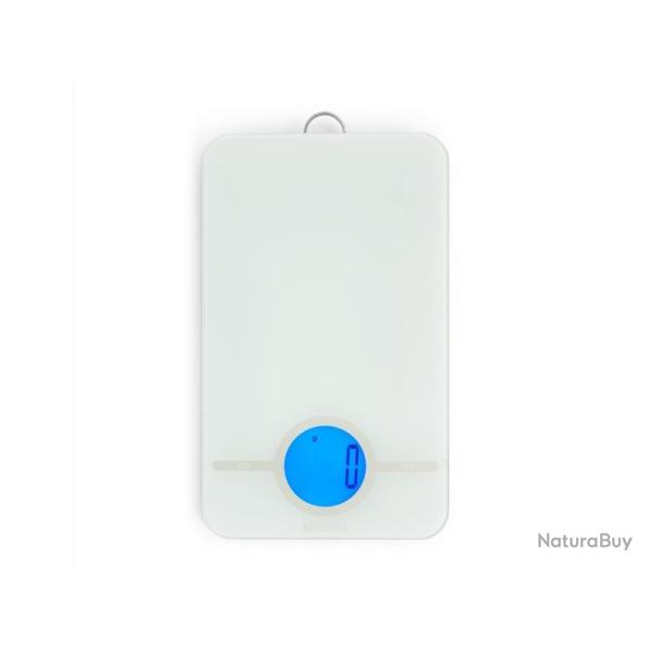 BEL1410 BALANCE DE CUISINE "TASTY +" PLATEAU EN VERRE BLANC NEUF