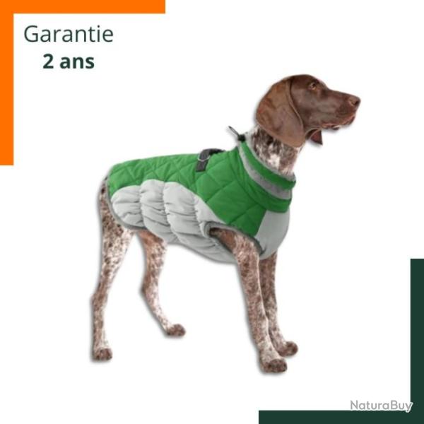 Gilet hiver pour chien taille XS � XXXL - R�tror�fl�chissant - Imperm�able - Vert
