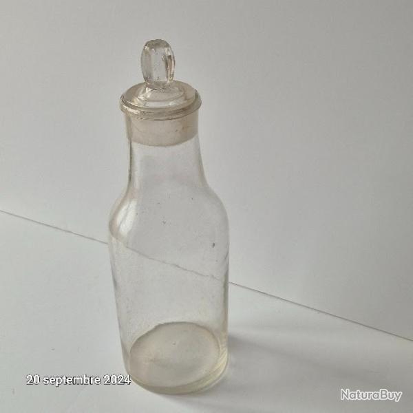 Ancien gros pot en verre pour conservation, � bonbons, biscuits,  ou pharmacie 1930  �colo