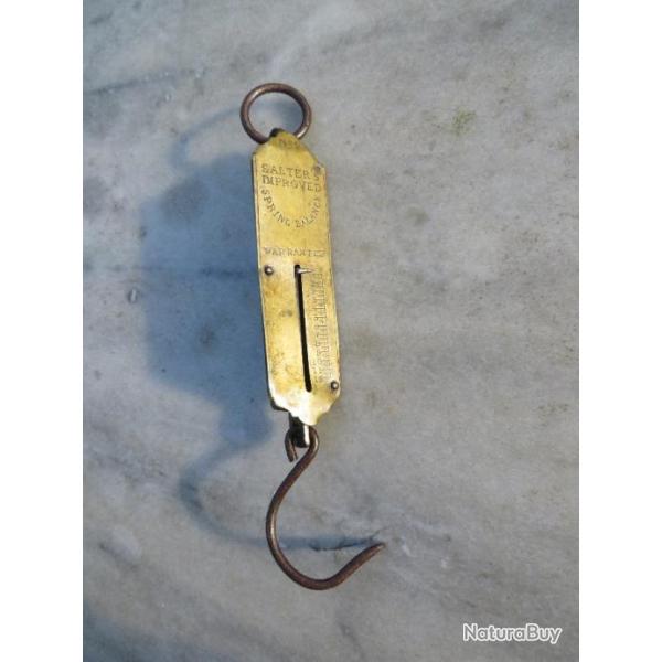 Ancienne Balance/Peson � suspension � ressort, "N�2 - Salter's IMPROVED SPRING BALANCE" Force 12 kgs