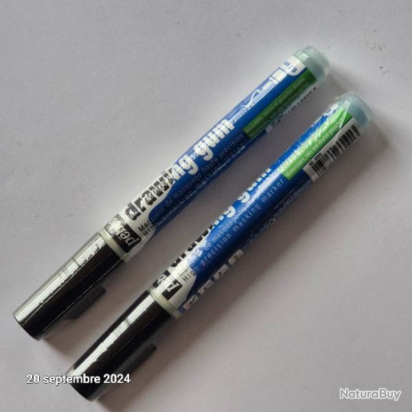 Lot de 2 drawing gum - P�b�o, pointe 0.7 mm pour aquarelle