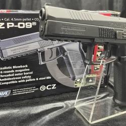 Pistolet CZ P-09 "Couleur Noir M&eacute;tal" - Plombs ou BB'S - Blowback