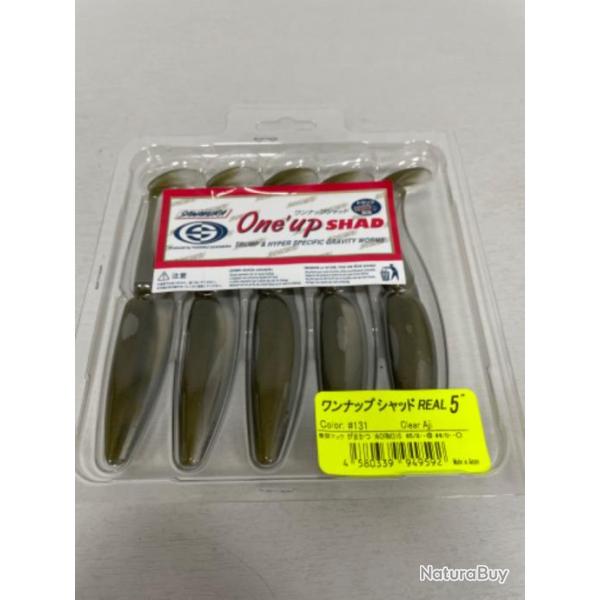 !! LEURRE ONE'UP SHAD 5'� COL 131 Clear aji