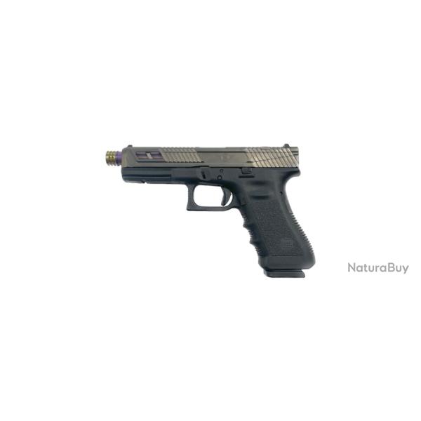 GLOCK - Glock L2D Custom 17 Gen 3 Culasse Catalyst Gris M�tallique Canon Cam�l�on 1/2x28 - 9x19