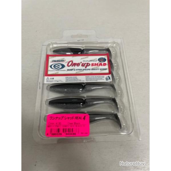 !! LEURRE ONE'UP SHAD 4'� COL 130 Clear black