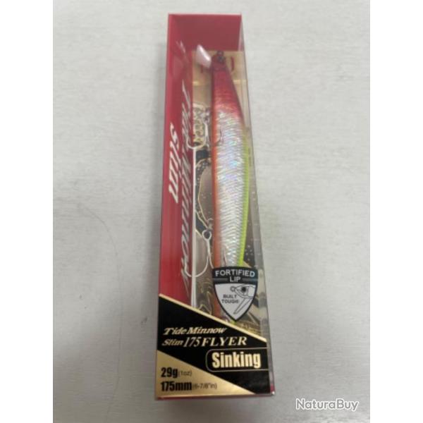 !! LEURRE TIDE MINNOW SLIM 175  FLYER col Chartback RED HEAD ob
