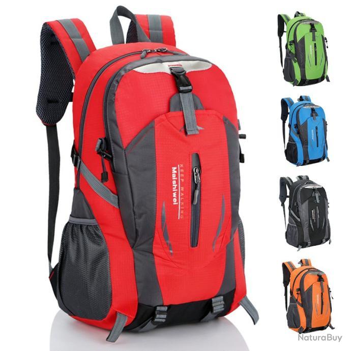 Sac à Dos De Randonnée 40L Imperméable - Rouge - Neuf