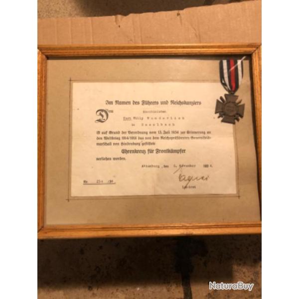 Dipl�me m�daille allemande