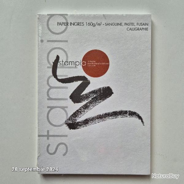 Bloc de papier Ingres, A5, 160 grs. sanguine, pastel, fusain, calligraphie