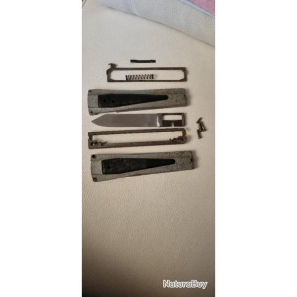 Pi�ces d�tach�es, Ancien couteau automatique PANZER, Carl FRIEDRICH ERN Solingen Ann�es 60