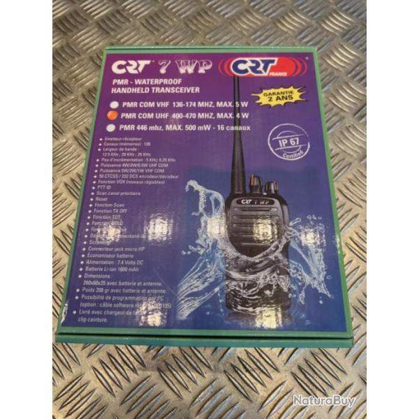 CRT 7WP PMR VHF COM Talky Walky professionel IP 67 longue port�e