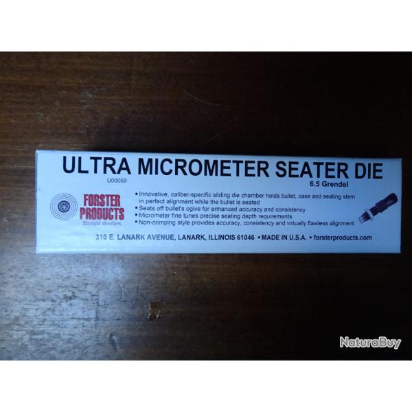 Ultra Micrometer Seater Die Forster 6.5 Grendel