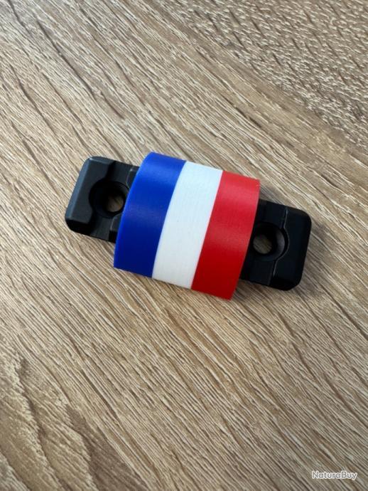 Clips Couvre-rail Picatinny Spartiate - Bleu Blanc Rouge - Fabriqué En France