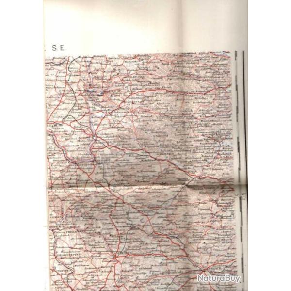 Carte d'�tat-major mayence lot de 4 cartes n.e.-s.e.-n.o.-s.o. ,