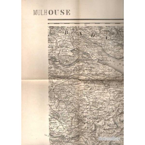 Carte d'�tat-major , mulhouse n.e.feuille 20 lac de constance