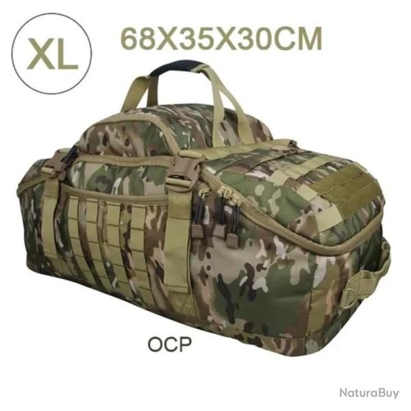 Sac � Dos Tactique 80L MOLLE pour Camping, Randonn�e, Voyage Grande Capacit� Camouflage