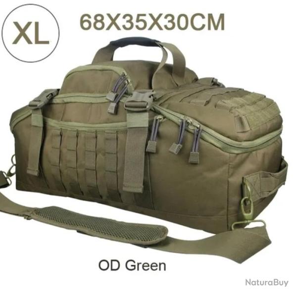 Sac � Dos Tactique 80L MOLLE pour Camping, Randonn�e, Voyage Grande Capacit� Vert