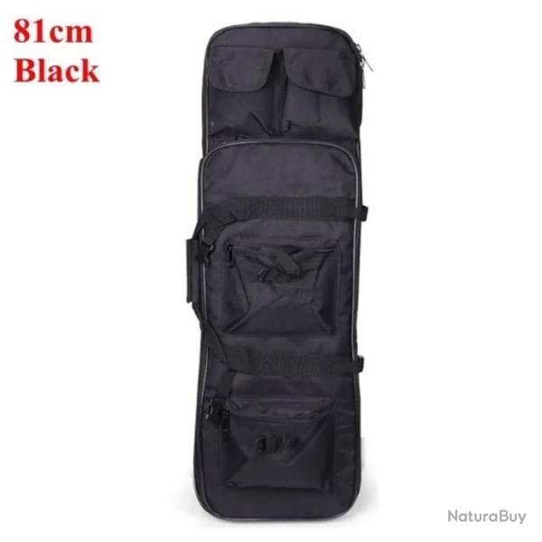 Sac � Dos pour Chasse avec �tui Souple pour Fusil Housse Tactique Carabine Airsoft 81 cm Noir