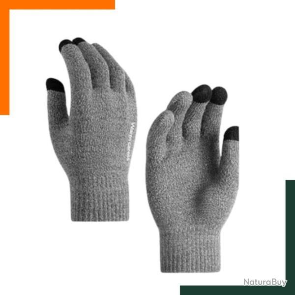 Gants tactile d'hiver - Activit�s polyvalentes - Gris