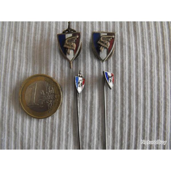 l�gion Fran�aise Combattants lot LFC 4 col �pingle cravate P�tain Vichy politique WW2 �tat fran�ais