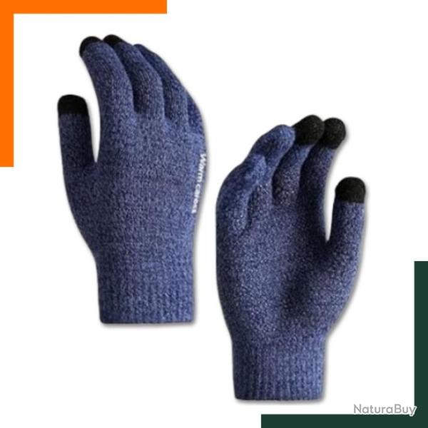 Gants tactile d'hiver - Activit�s polyvalentes - Bleu