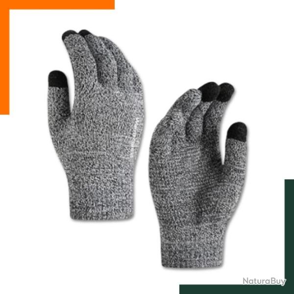 Gants tactile d'hiver - Activit�s polyvalentes - Gris fonc�