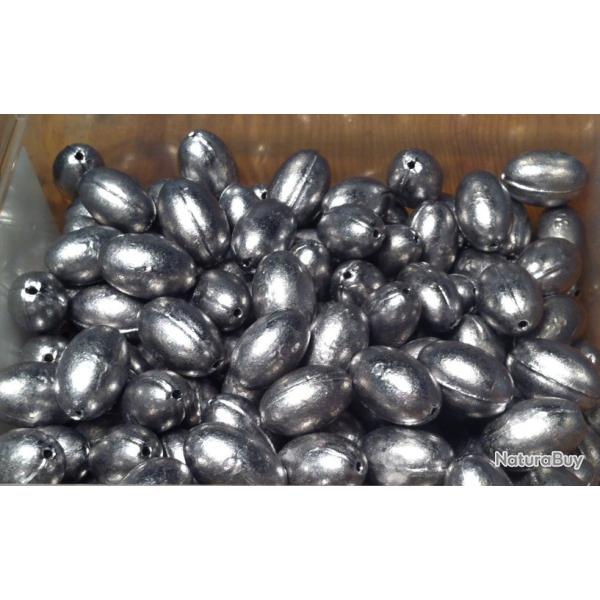 lot de 300 plombs de p�che olive 28g