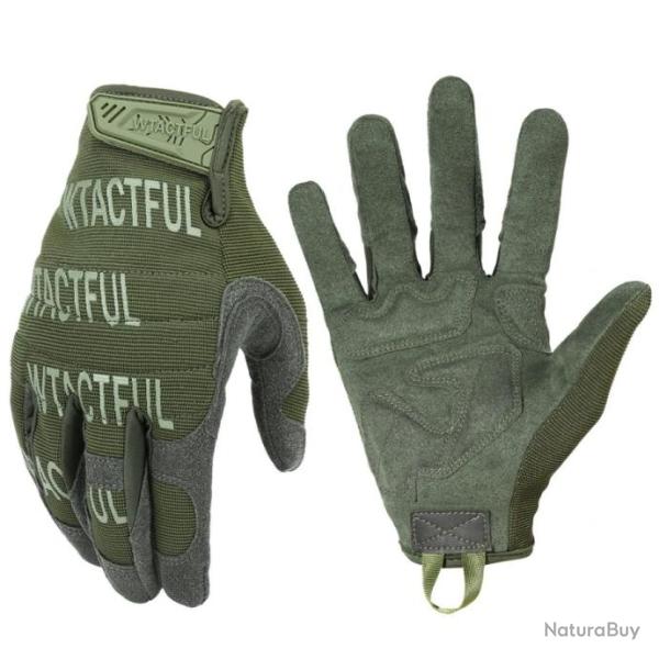 Gant tactique antid�rapant compatible avec �cran tactile - Vert