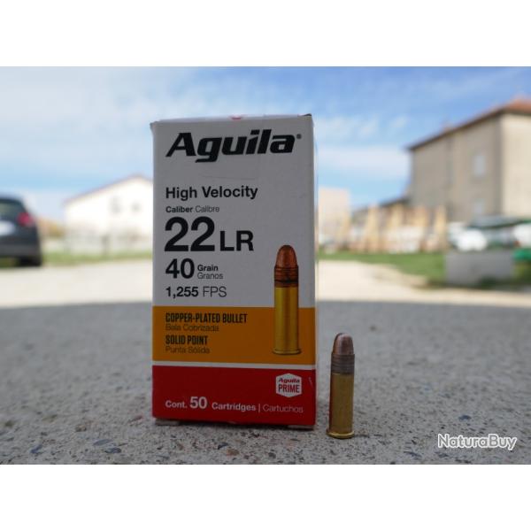 50 cartouches 22LR High Velocity 40 grains AGUILA