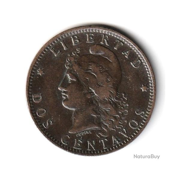 Pi�ce de Monnaie ARGENTINE 2 Centavos embl�me / "Libert�" 1890
