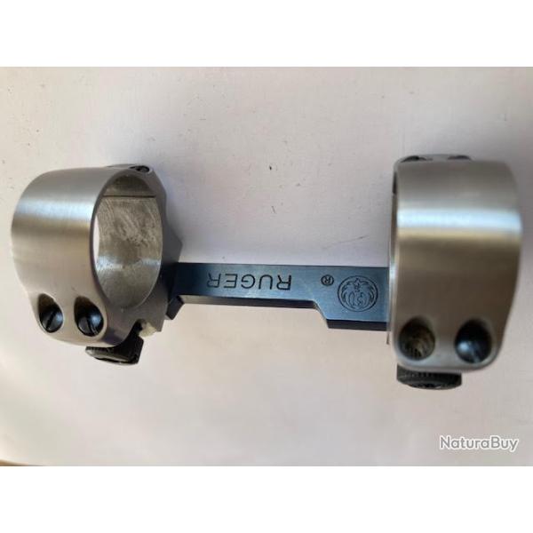 Montage  RUGER  complet , tout acier avec embase grav�e ,  pour lunette de 25,4 mm