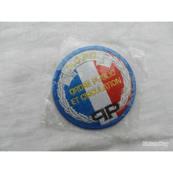 Insigne badge de police Nationale fran�aise DOPC - ordre public et circulation