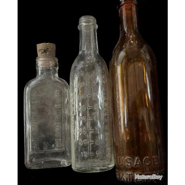 Lot de trois bouteilles des tranch�es �poque 14-18