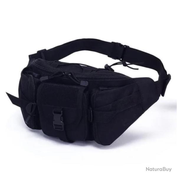 Sac Banane Multifonctionnel Id�al Camping Randonn�e Sports de Plein air Noir
