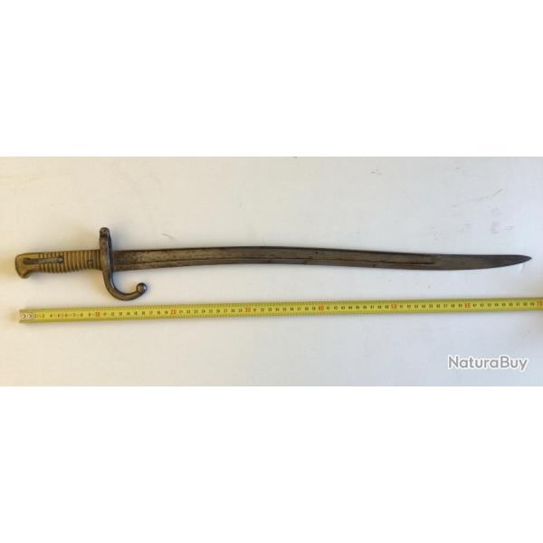 FRANCE II� EMPIRE - SABRE BAIONNETTE mod�le 1866 CHASSEPOT IMP�RIALE sans fourreau. #100