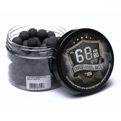 BOITE 100 BILLES CAOUTCHOUC DUR ET METAL Cal.68 - 6.71 Gr
