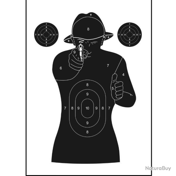 CIBLE SILHOUETTE POLICE 50x70cm 10