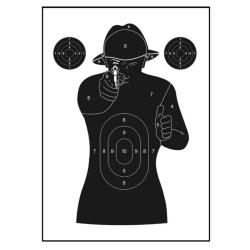 CIBLE SILHOUETTE POLICE 50x70cm 100