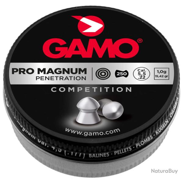 PLOMBS GAMO TETE POINTUE PRO MAGNUM 5.5mm x250